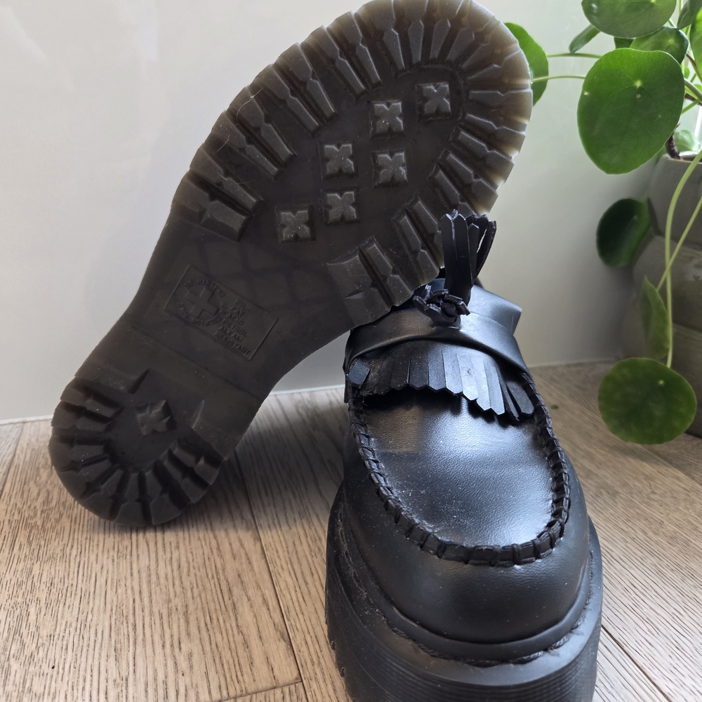 Dr. Martens Black Leather Tassel Loafers - Picture 2 of 5